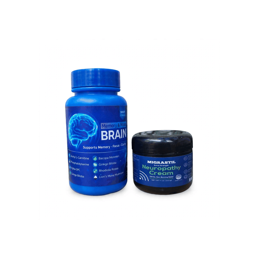 Combo Brain + Crema MigraStil Neuropathy 4 oz