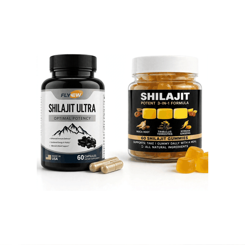 Combo Shilajit: Cápsulas Ultra + Gomitas (60+60)