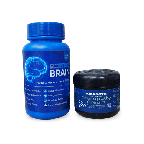 Combo Brain + Crema MigraStil Neuropathy 4 oz